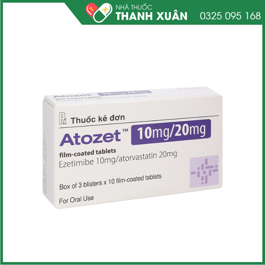Atozet 10mg/20mg phòng ngừa các bệnh tim mạch